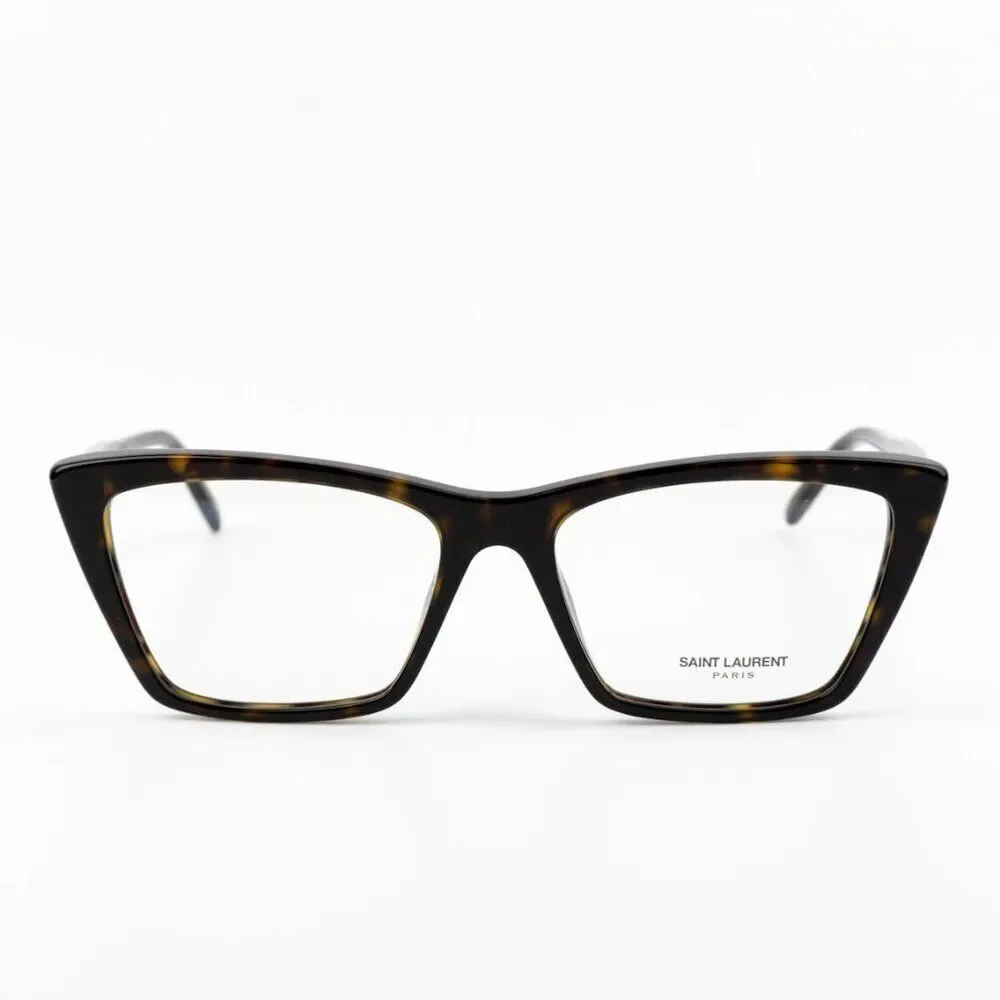 NEW Saint Laurent SL737 MICA THIN OPT 002 Dark Havana Cat Eye Unisex Eyeglasses